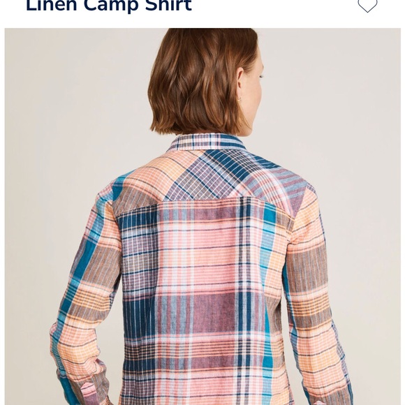 Vineyard Vines linen camp shirt size 14 NWT - Picture 8 of 9